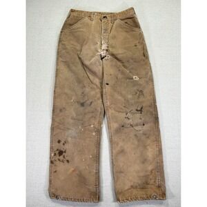 Vintage Carhartt Men's‎ 29 Quilt Lined Canvas Pants Distressed WorkWear Outdoor